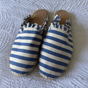 Kate Spade Blue and White Nautical Sandals